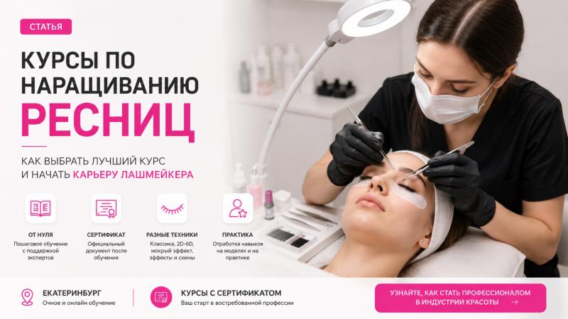 Курсы по наращиванию ресниц в Екатеринбурге и навыки, которые влияют на доход лешмейкера