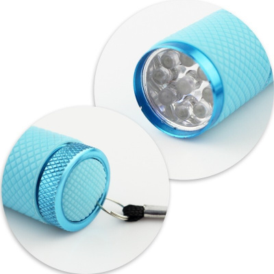 Фонарик для сушки гель лака UV+LED, 9W, голубой