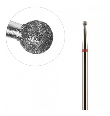 Фреза Beauty-Tools алмазная «Шар» D=2,7 мм, красный (104.001.514.027)