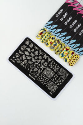 Пластина для стемпинга Go! Stamp 301 Birds and Bugs