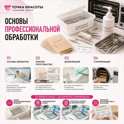 Онлайн-курс: Дезинфекция и стерилизация для салонов красоты