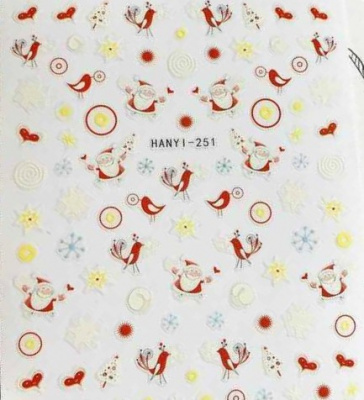 Наклейки HANYI251 Новогодние фигуры