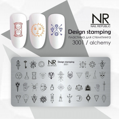 Пластина для стемпинга Nail Republic 3001 Alchemy