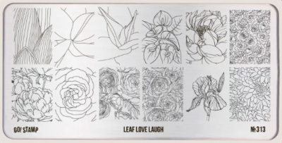 Пластина для стемпинга Go! Stamp 313 Leaf Love Laugh