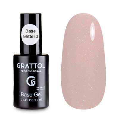 База Grattol 9мл Glitter 03