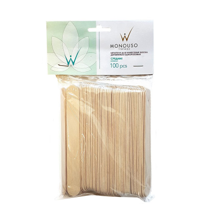 Шпатели ITALWAX 100шт деревянные средние