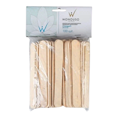 Шпатели ITALWAX 100шт деревянные стандарт