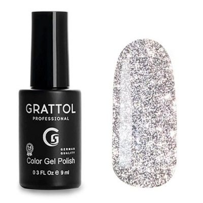Гель-лак GRATTOL 9мл LS Bright Silver