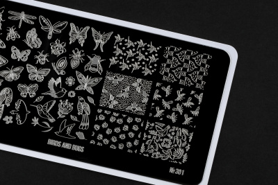 Пластина для стемпинга Go! Stamp 301 Birds and Bugs