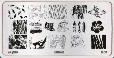Пластина для стемпинга Go! Stamp 214 Lifeguard