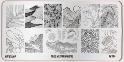 Пластина для стемпинга Go! Stamp 314 Take me to Paradise