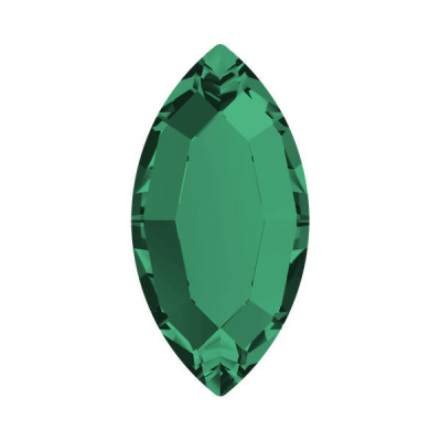 Стразы SWAROVSKI плоские, 6 шт, 2300 MM 8,0X 4,8 EMERALD F