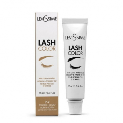 Краска для бровей и ресниц LeviSsime №7.7 Light Brown Светло-коричневая, 15 мл