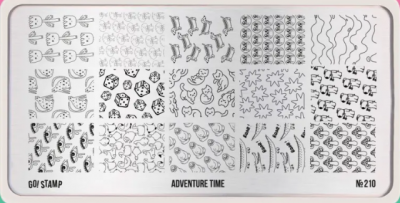 Пластина для стемпинга Go! Stamp 210 Adventure time