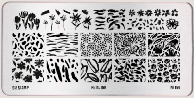 Пластина для стемпинга Go! Stamp 194 Petal lnk