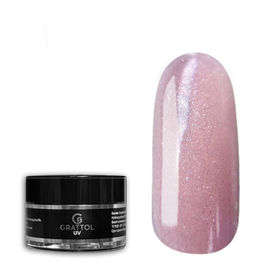 Гель д/моделирования GRATTOL Camouflage Gel Shimmer Rose, 15 мл